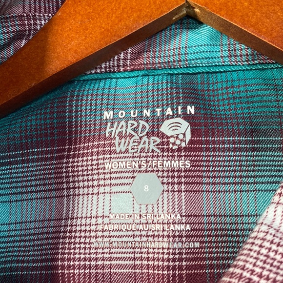 Mountain Hardwear SonaLake Plaid Flannel Long Sleeve Shirt Size 8 - Picture 7 of 9